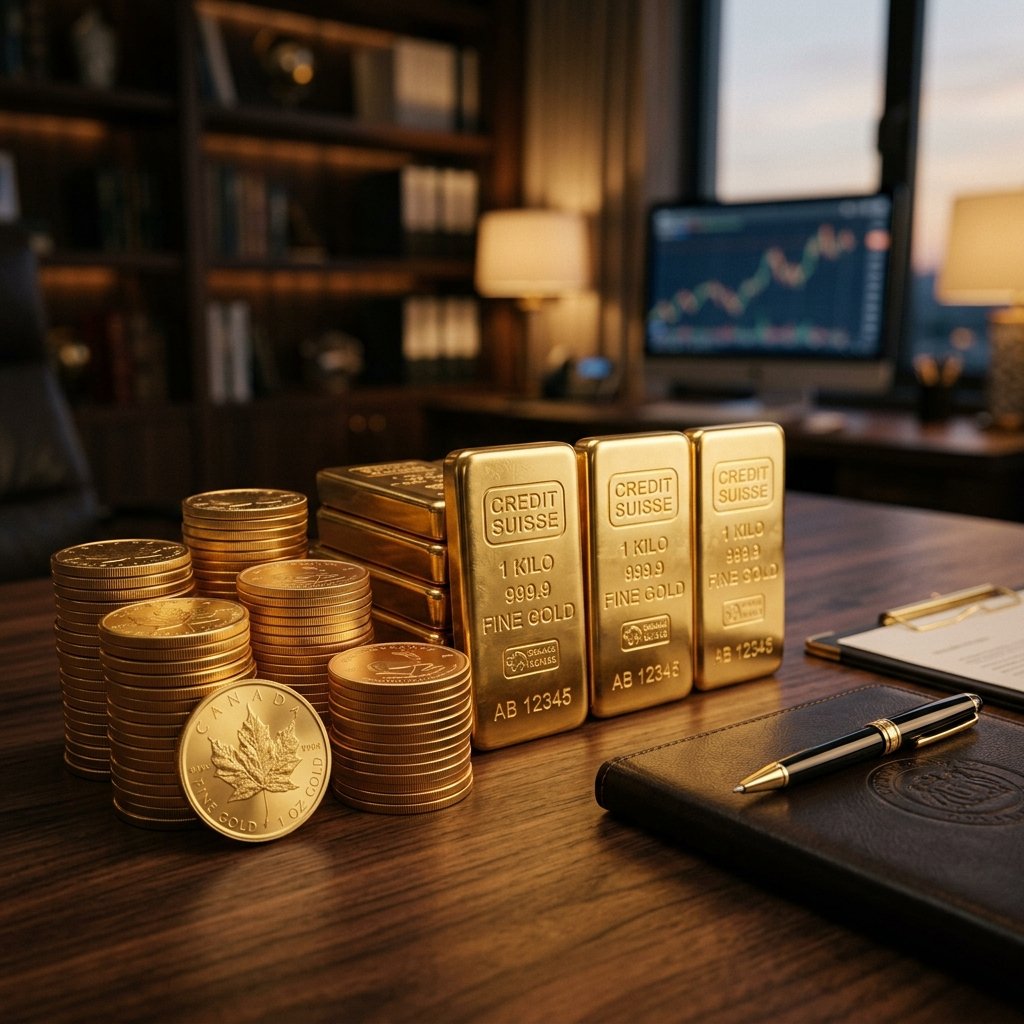 Stack of gold coins representing asset-backed gold loan services